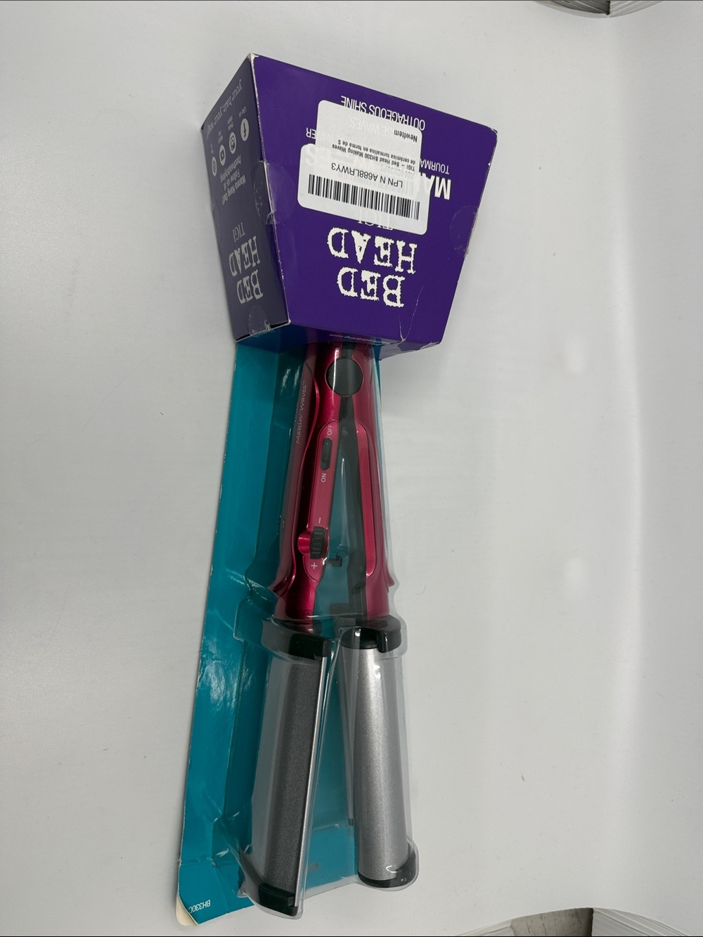 BedHead Triple Barrel Curling Iron - Pink and Silver